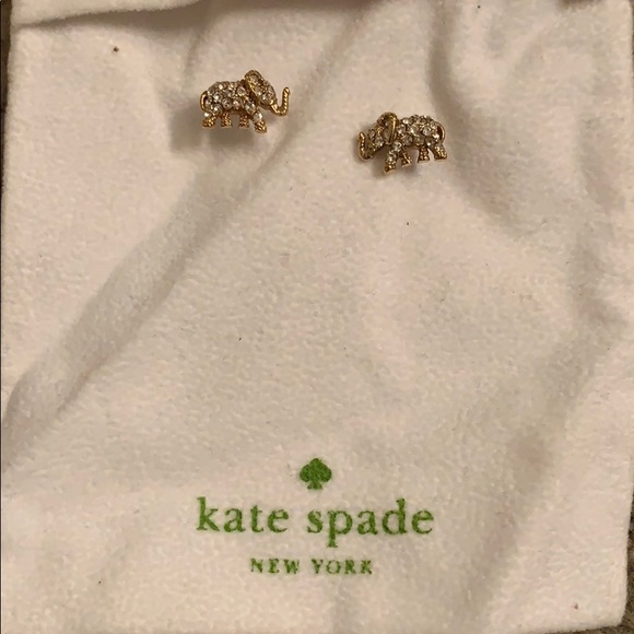 Kate Spade Crystal Elephant Earrings 
